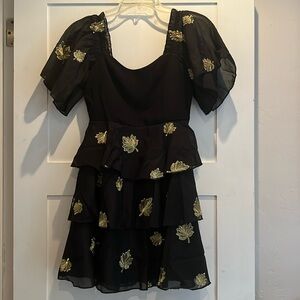 Endless Rose tiered dress size XS black - holiday dress and party attire